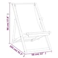 Miniatyrbillede 9 af 9: vidaXL dækstol 56x105x96 cm teak cremefarvet
