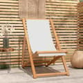 Miniatyrbillede 2 af 9: vidaXL dækstol 56x105x96 cm teak cremefarvet