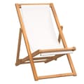 Miniatyrbillede 1 af 9: vidaXL dækstol 56x105x96 cm teak cremefarvet