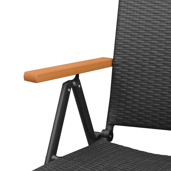 vidaXL Stablebare hagestoler 2 stk polyrotting svart