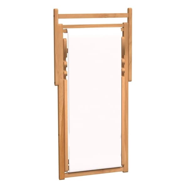 vidaXL Strandstol teakträ 56x105x96 cm gräddvit