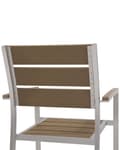 Pikkukuva 5 / 6: Puutarhatuoli vaalea puu 54 x 88 x 57 cm alumiini muovinen puu 6 kpl pinottava moderni