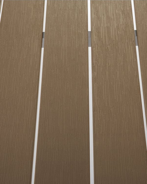 Puutarhatuoli vaalea puu 54 x 88 x 57 cm alumiini muovinen puu 6 kpl pinottava moderni