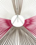 Miniatyrbild 10 av 11: Trädgårdsstol Vit/Beige/Rosa Konstrotting Rund Modern