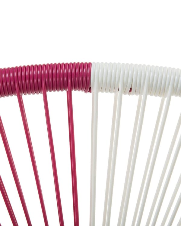 Set av 2 Trädgårdsstolar Vit/Beige/Rosa Konstrotting Modern Vardagsrum