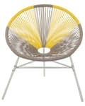 Miniatyrbild 6 av 11: Set av 2 Trädgårdsstolar Beige Gul Konstrotting Modern Vardagsrum