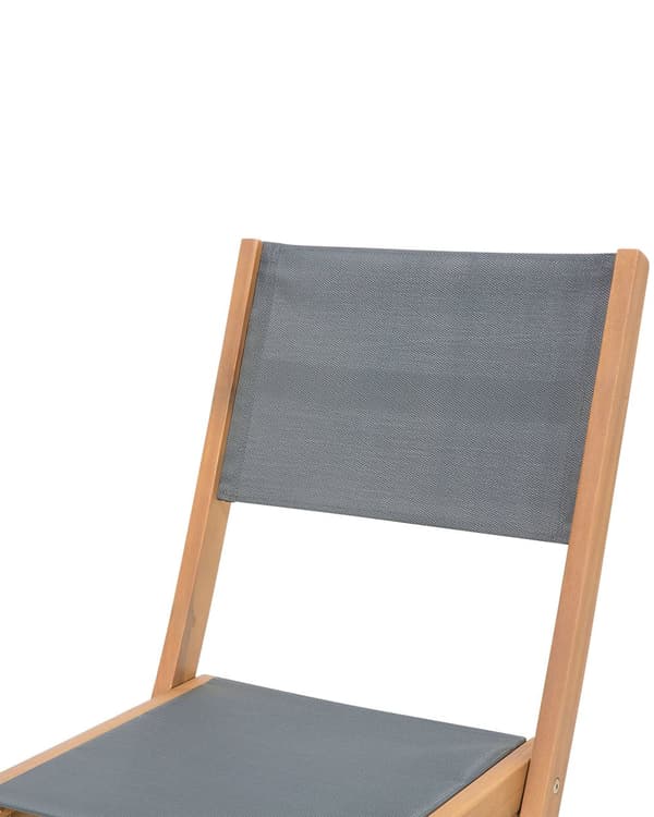 2 Trädgårdsstolar Ljust Akaciaträ Hopfällbara Gråa