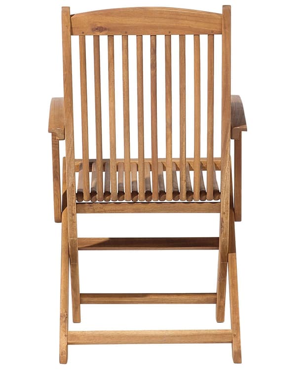 Havestole Lyst Akacietræ Sæt 2 stk Udendørs Sammenklappelige Klapstole Foldbar Træstole Rustikt Design Lamel Ryg til Terrasse Have Retro