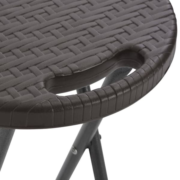 vidaXL Kokoontaitettavat baarituolit 2 kpl HDPE ja teräs ruskea