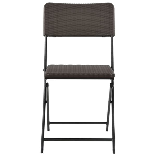 vidaXL foldbare havestole 2 stk. HDPE og stål brun