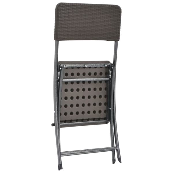vidaXL foldbare havestole 2 stk. HDPE og stål brun