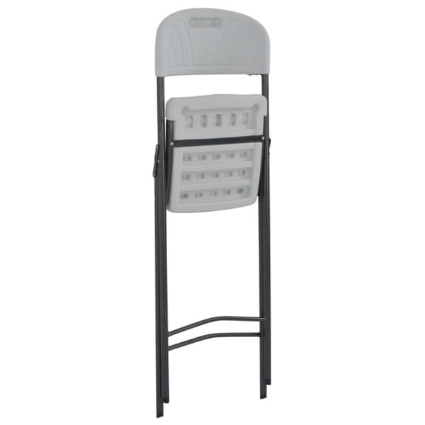 vidaXL foldbare barstole 2 stk. HDPE og stål hvid