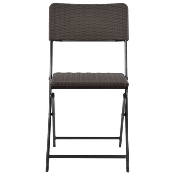 vidaXL foldbare havestole 4 stk. HDPE og stål brun