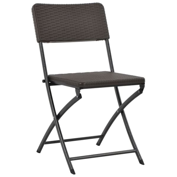 vidaXL foldbare havestole 4 stk. HDPE og stål brun