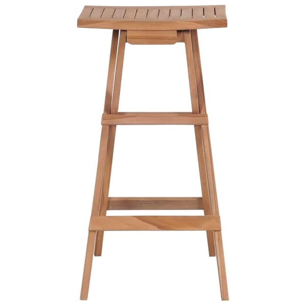vidaXL foldbare barstole 2 stk. massivt teaktræ