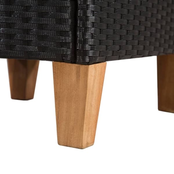 vidaXL havestole med hynder 2 stk. polyrattan sort