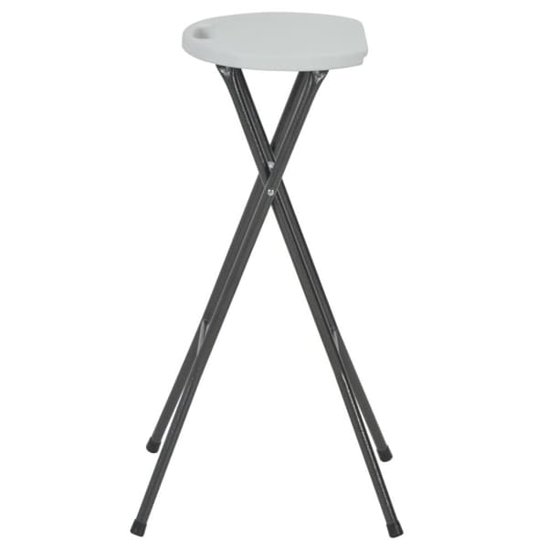 vidaXL Kokoontaitettavat baarijakkarat 2 kpl HDPE ja teräs valkoinen
