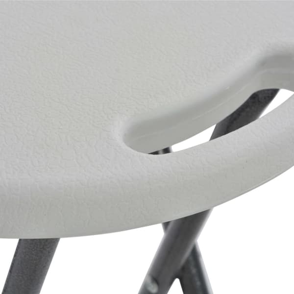vidaXL Kokoontaitettavat baarijakkarat 2 kpl HDPE ja teräs valkoinen