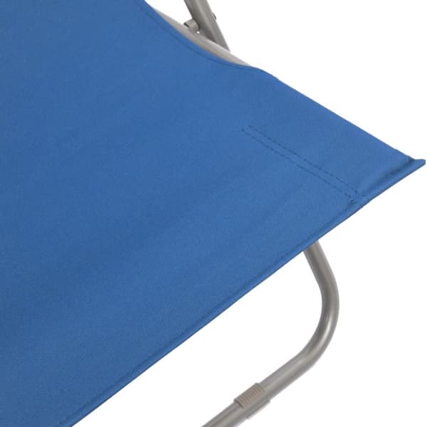 vidaXL foldbare strandstole 2 stk. stål og oxfordstof blå