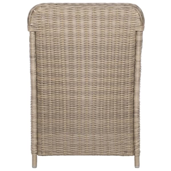 vidaXL havestole med hynder 2 stk. polyrattan brun