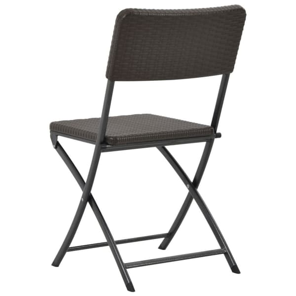 vidaXL Sammenleggbare hagestoler 2 stk HDPE og stål brun