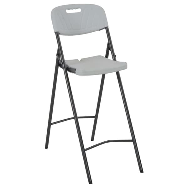 vidaXL Sammenleggbare barstoler 2 stk HDPE og stål hvit