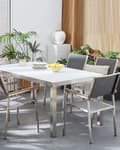 Pikkukuva 2 / 8: Puutarhatuoli harmaa 55 x 87 x 58 cm polyesteri rosteri 6 kpl UV-kestävä