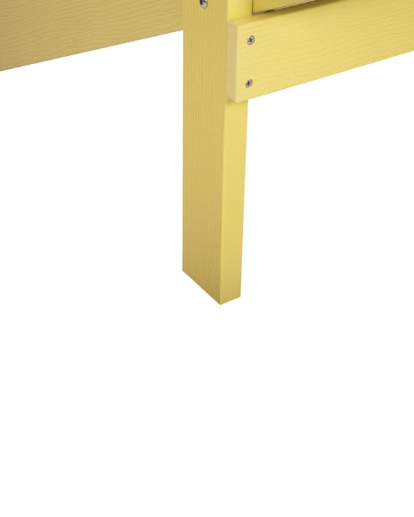 Dækstol Gul Plastik og Rustfrit Stål 88 x 88 x 75 cm Have Tilbehør til Altan Terrasse Indretning med Armlæn Skandinavisk Udendørs Retro Stil