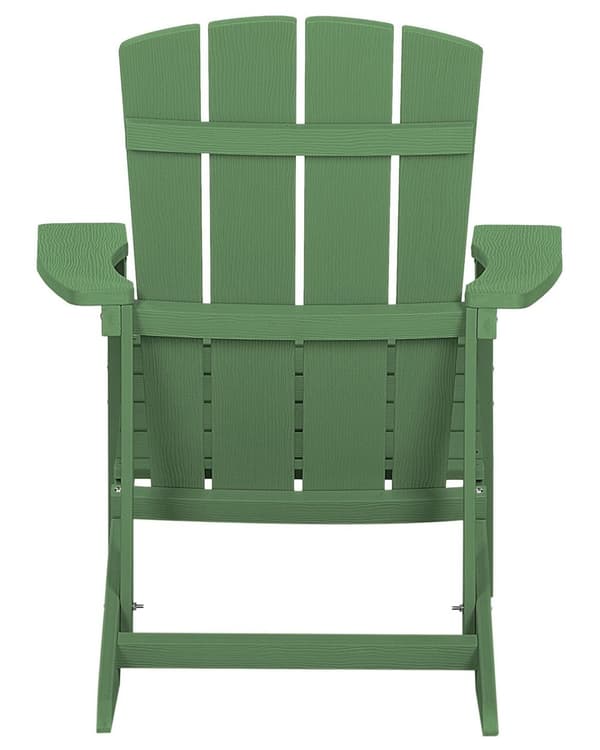 Dækstol Grøn Plastik og Rustfrit Stål 88 x 88 x 75 cm Have Tilbehør til Altan Terrasse Indretning med Armlæn Skandinavisk Udendørs Retro Stil