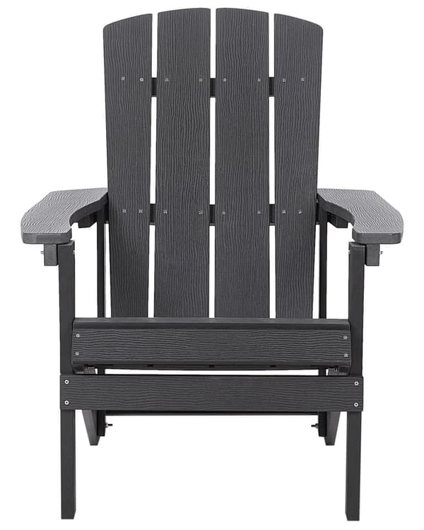 Dækstol Mørkegrå Plastik Rustfrit Stål 88 x 88 x 75 cm Have Tilbehør til Altan Terrasse Indretning med Armlæn Skandinavisk Udendørs Retro Stil