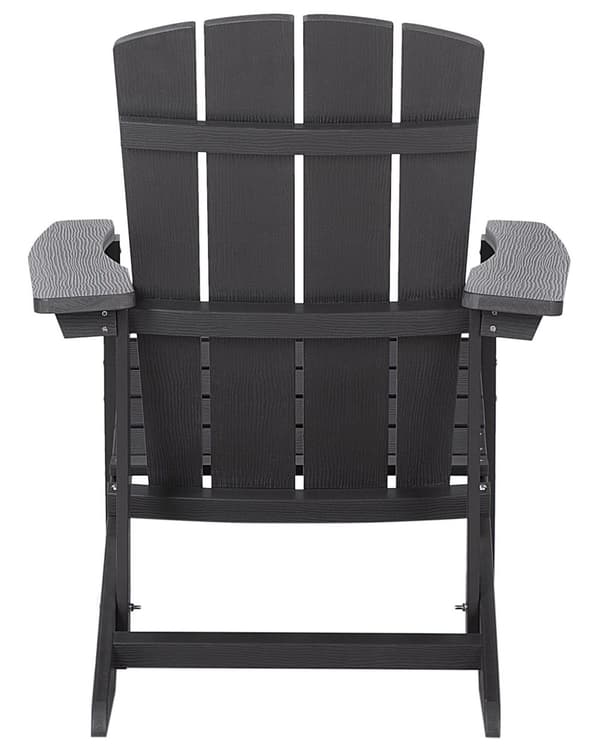 Dækstol Mørkegrå Plastik Rustfrit Stål 88 x 88 x 75 cm Have Tilbehør til Altan Terrasse Indretning med Armlæn Skandinavisk Udendørs Retro Stil