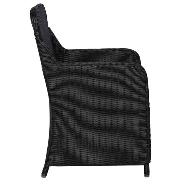 vidaXL udendørsstole med hynder 2 stk. polyrattan sort