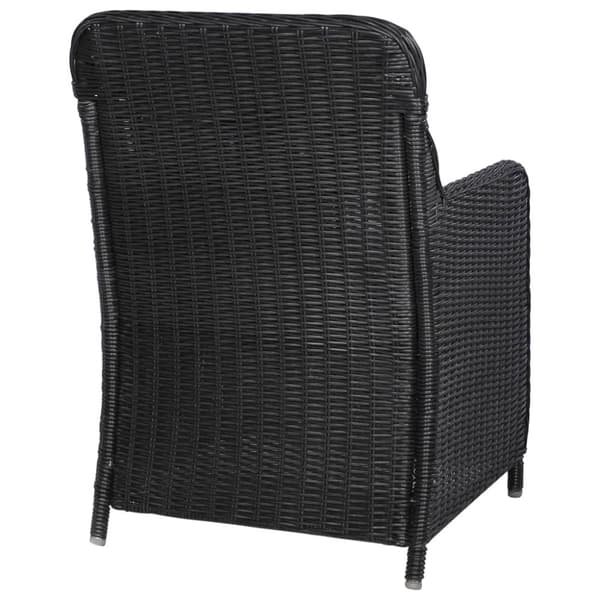 vidaXL udendørsstole med hynder 2 stk. polyrattan sort