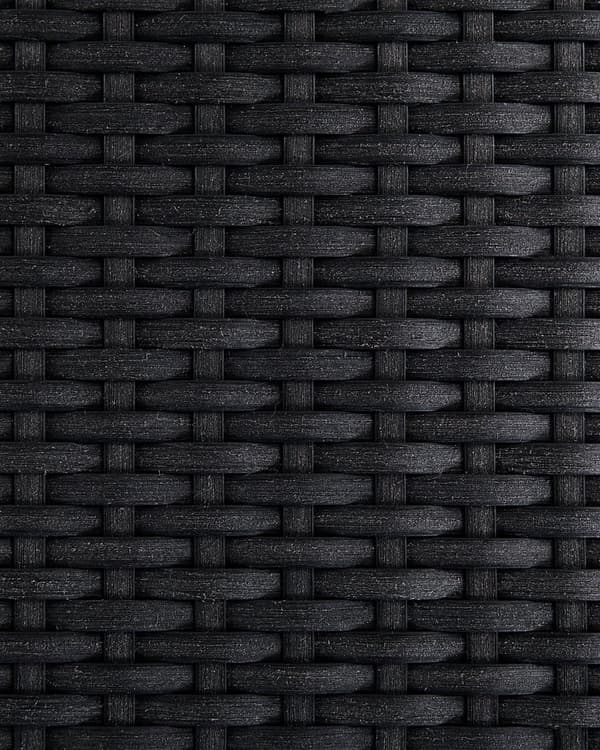 Sæt med 6 Havestole Sort Polyrattan Sæder Stel af Rustfrit Stål Moderne Design Modstandsdygtighed over for UV-stråler