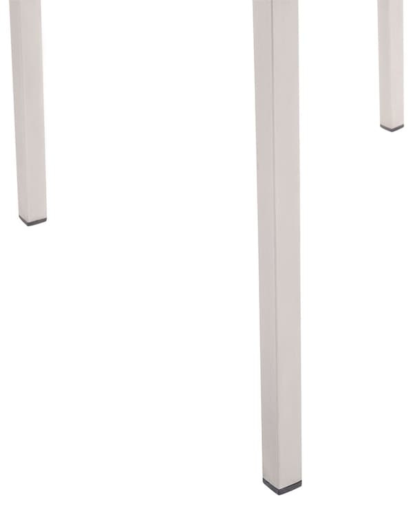 Sæt med 2 Havestole Sort Polyrattan Sæder Stel af Rustfrit Stål Moderne Design Modstandsdygtighed over for UV-stråler
