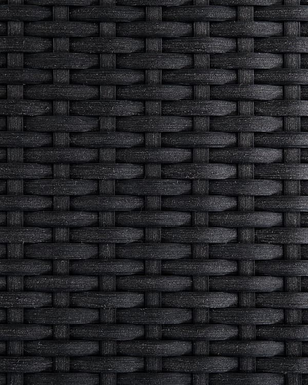 Sæt med 2 Havestole Sort Polyrattan Sæder Stel af Rustfrit Stål Moderne Design Modstandsdygtighed over for UV-stråler