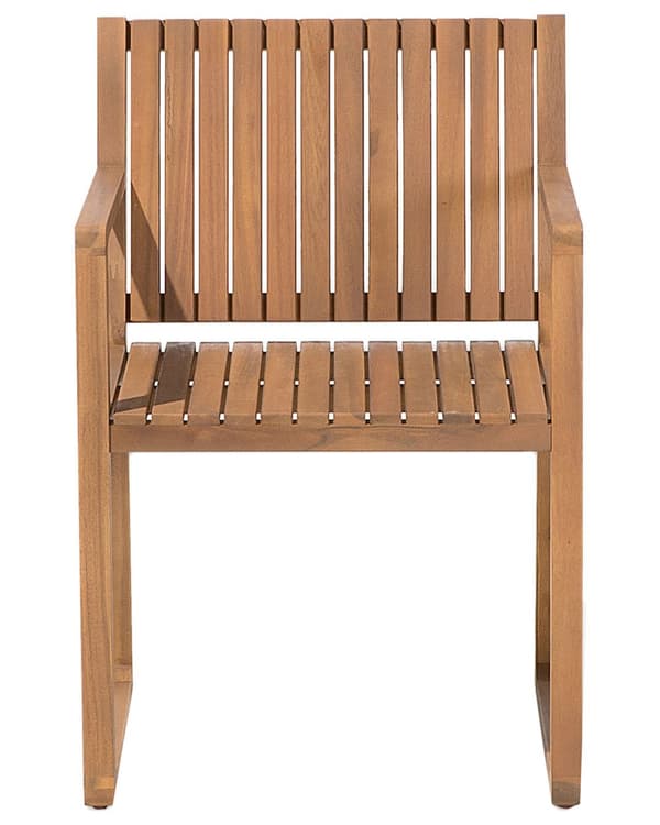 Puutarhatuoli vaalea 54 x 80 x 59 cm akaasia 8 kpl harmaa pehmuste nauhat irrotettava hylkivä