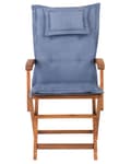 Miniatyrbillede 5 af 11: Havestole Lyst Akacietræ Sæt 2 stk Udendørs Sammenklappelige Klapstole Foldbar Træstole Rustikt Design Hynder til Terrasse Have Retro
