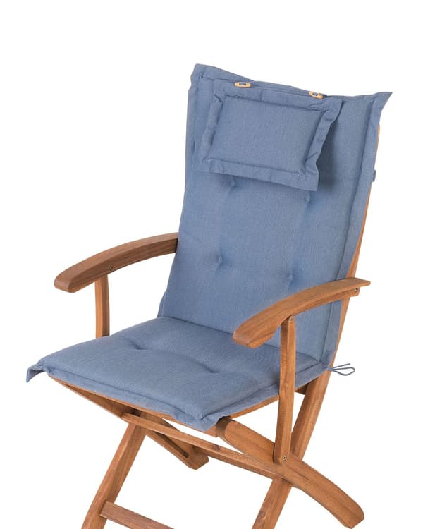 Havestole Lyst Akacietræ Sæt 2 stk Udendørs Sammenklappelige Klapstole Foldbar Træstole Rustikt Design Hynder til Terrasse Have Retro