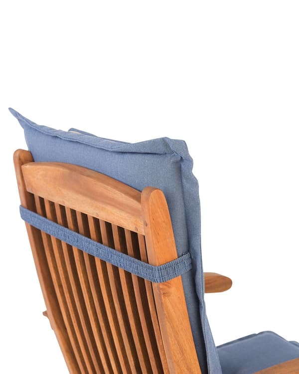 Havestole Lyst Akacietræ Sæt 2 stk Udendørs Sammenklappelige Klapstole Foldbar Træstole Rustikt Design Hynder til Terrasse Have Retro