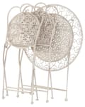 Miniatyrbild 4 av 9: Trädgårdsstol 2 st Beige Metall Chic Elegant Utomhus
