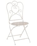 Miniatyrbild 6 av 9: Trädgårdsstol 2 st Beige Metall Chic Elegant Utomhus