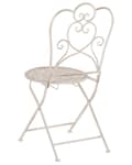 Miniatyrbild 7 av 9: Trädgårdsstol 2 st Beige Metall Chic Elegant Utomhus