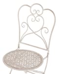Miniatyrbild 8 av 9: Trädgårdsstol 2 st Beige Metall Chic Elegant Utomhus