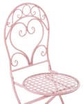 Miniatyrbillede 9 af 10: Havestole Lyserød Pulverlakeret Jern 2 stk 94 x 33 cm Moderne Cafesæt Retro Vintage-stil Accent til Terrasse og Altan Italiensk Indretning