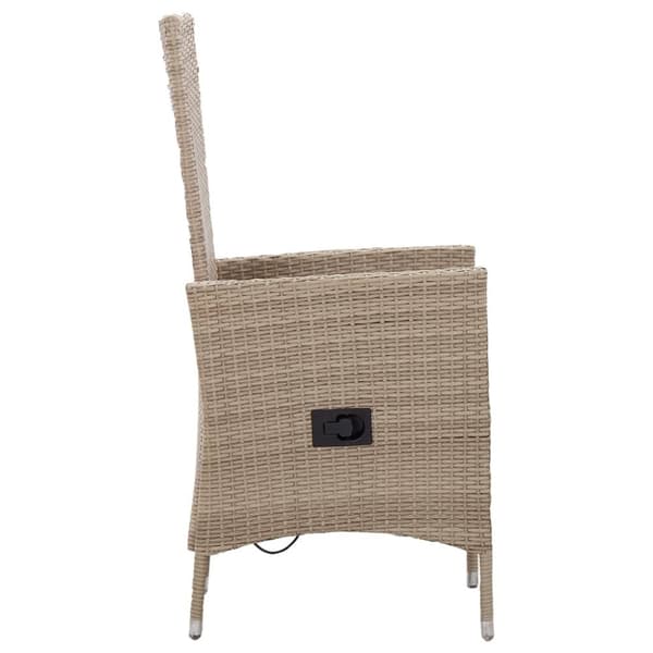 vidaXL Trädgårdsstolar 2 st med dynor konstrotting beige