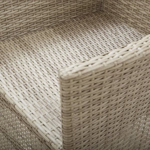 vidaXL Justerbara trädgårdsstolar 2 st med dynor konstrotting beige