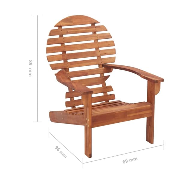 vidaXL Adirondack-stol massivt akacietræ