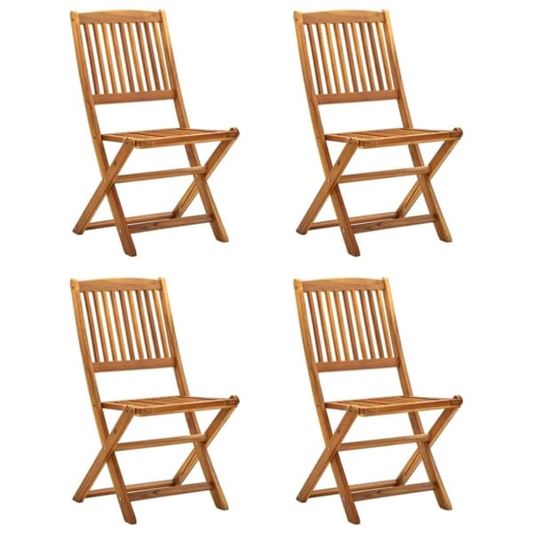 vidaXL Klappstoler 4 stk heltre akasie