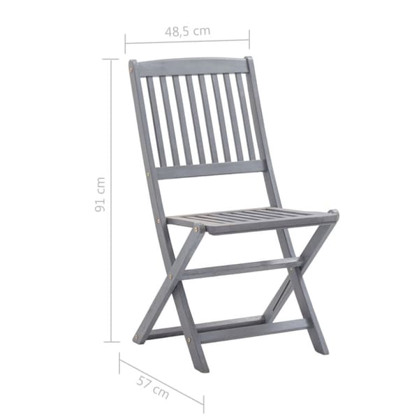 vidaXL foldbare havestole 4 stk. massivt akacietræ